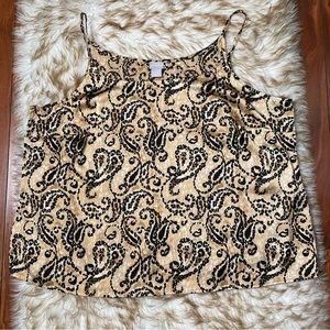 Chicos Paisley Animal Print Cami. Nwot